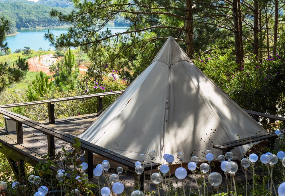 white teepee tents